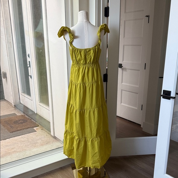 Ellison Chartreuse Yellow Tiered Maxi Dress - Picture 2 of 5